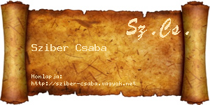 Sziber Csaba névjegykártya